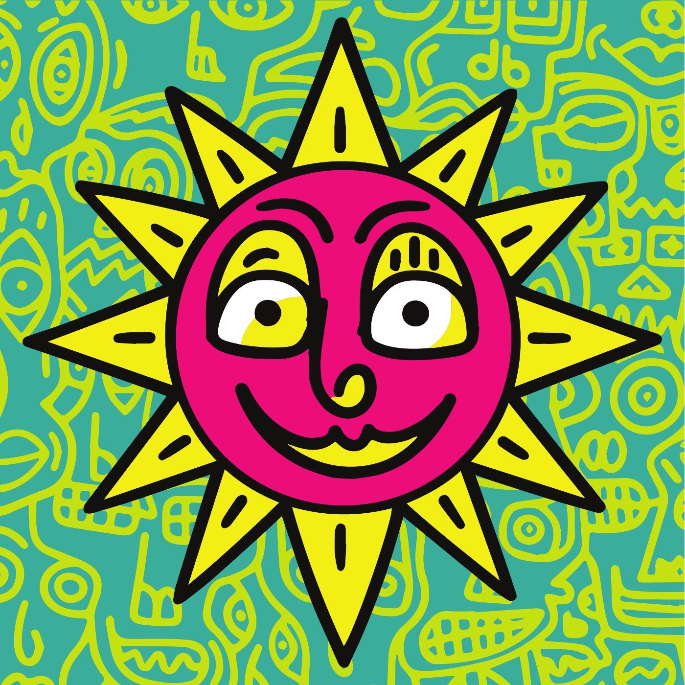 Happy Sun Turquoise — Limited Edition von Romulo Kuranyi