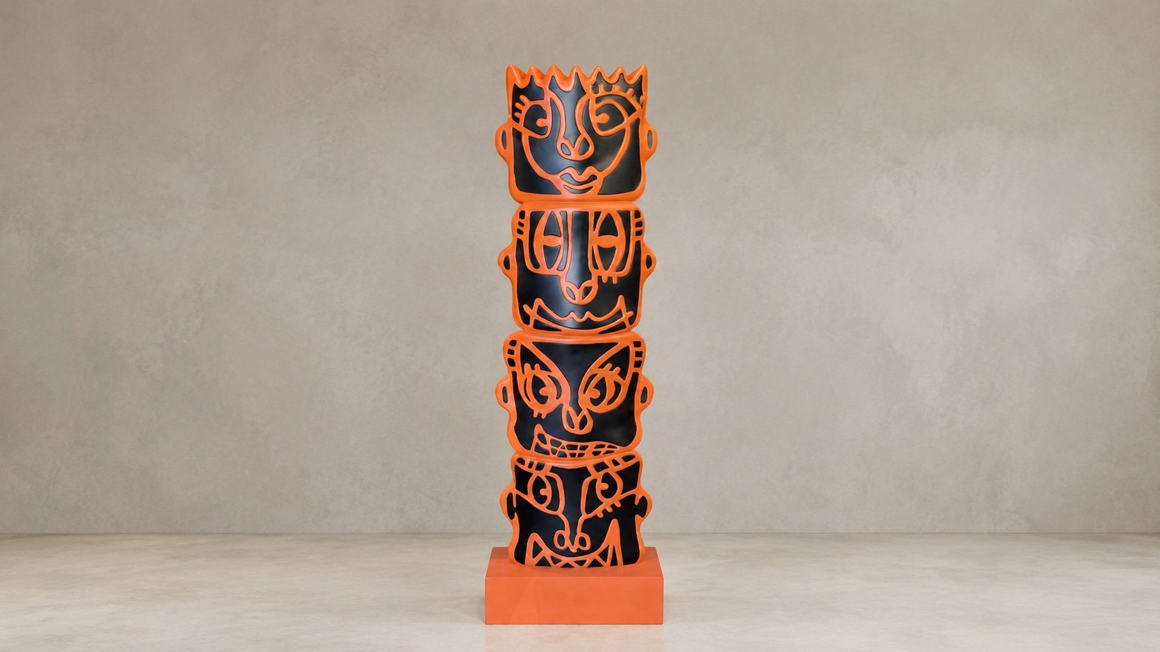 VIBRA TOTEM ORANGE — Skulptur von Romulo Kuranyi